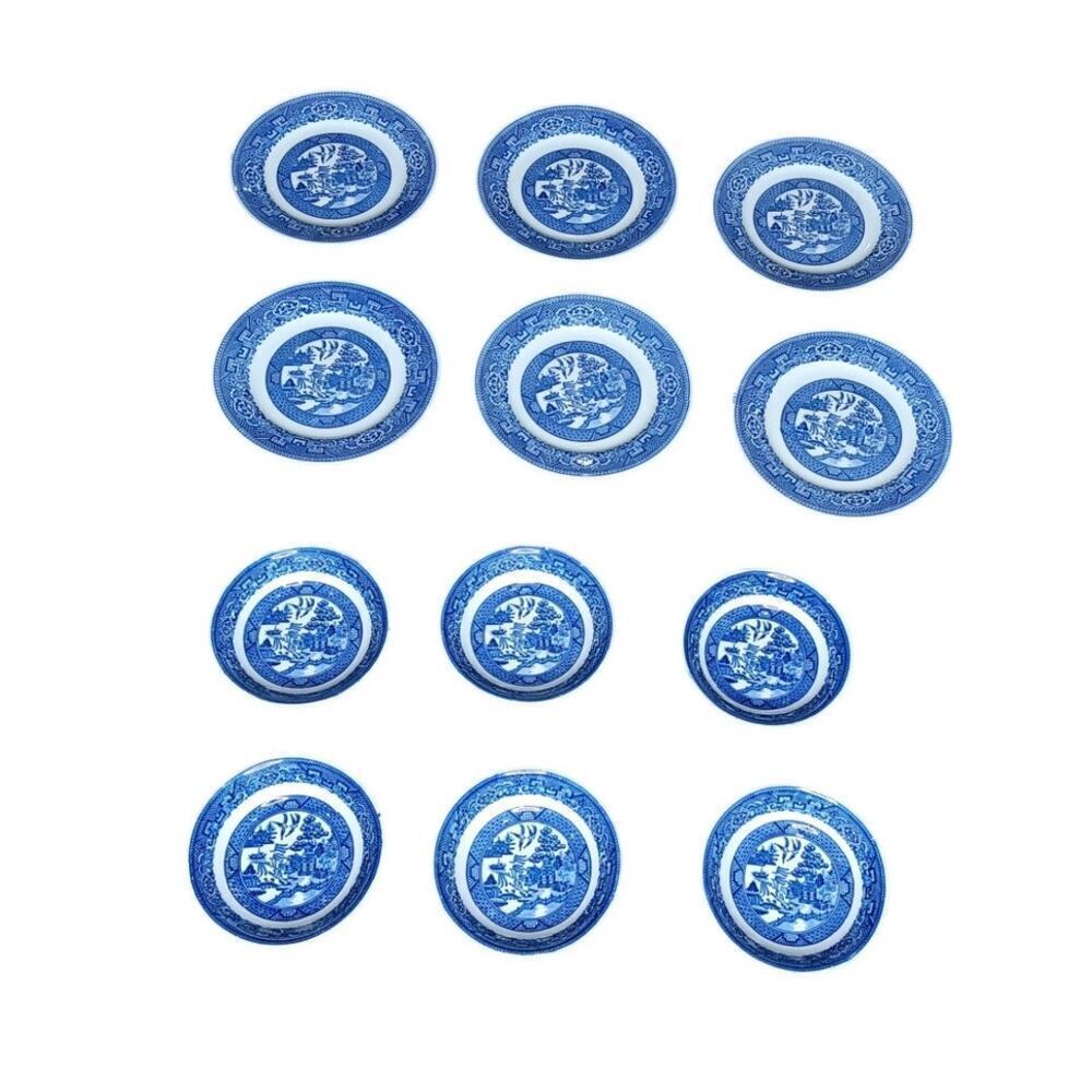Homer Laughlin Blue Willow Ware Set of 12